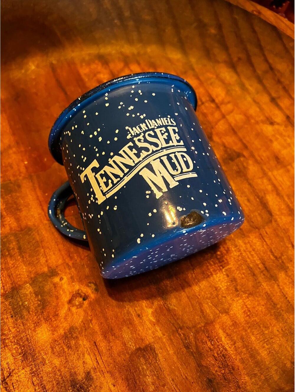 Vintage enamel ware whiskey mug